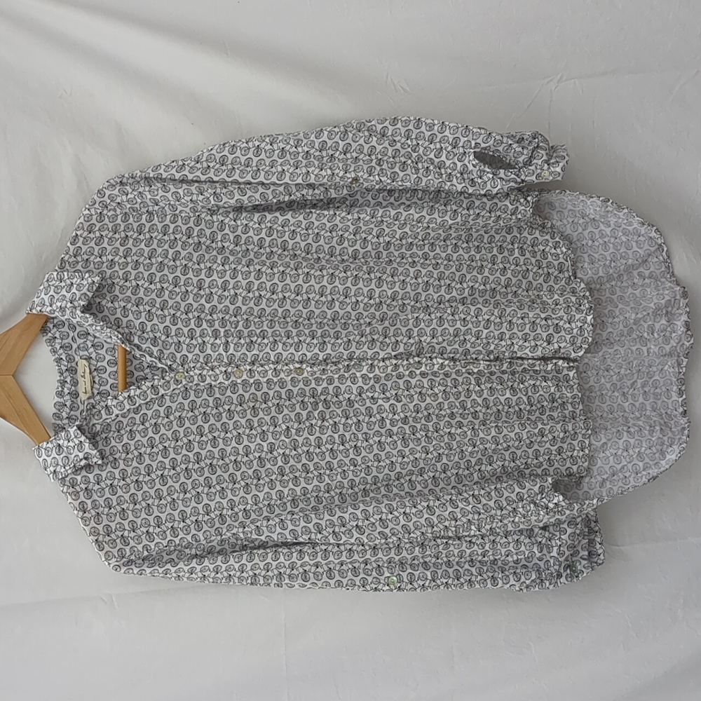 Jane & Delancey bicycle button up drapery flowy shirt Medium